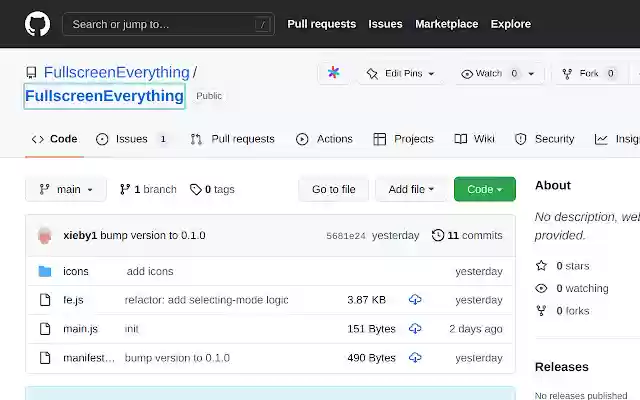 FullscreenEverything  from Chrome web store to be run with OffiDocs Chromium online
