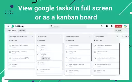 Full Screen for Google Tasks Desktop App for Google Tasks | TaskDisplay from Chrome web store to be run with OffiDocs Chromium online Full Screen for Google Tasks Desktop App for Google Tasks | TaskDisplay from Chrome web store to be run with OffiDocs Chromium online
