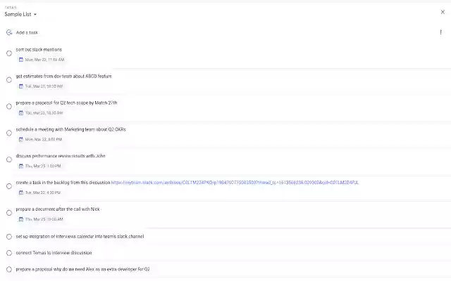 Fullscreen mode for Google Tasks widget  from Chrome web store to be run with OffiDocs Chromium online