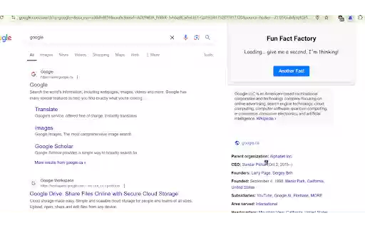 Fun Fact Fatory  from Chrome web store to be run with OffiDocs Chromium online