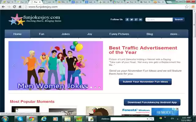 FunJokesJoy.com from Chrome web store to be run with OffiDocs Chromium online FunJokesJoy.com from Chrome web store to be run with OffiDocs Chromium online