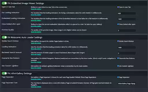 FurAffinity Features  from Chrome web store to be run with OffiDocs Chromium online