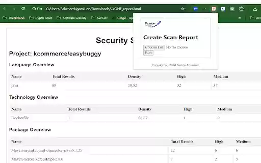 Fusion CxONE Report Generator  from Chrome web store to be run with OffiDocs Chromium online