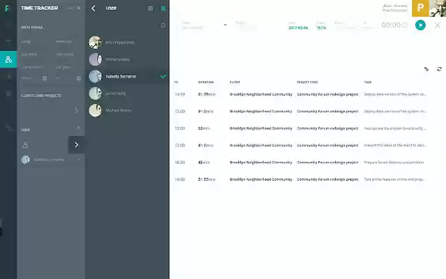 Futuramo Time Tracker  from Chrome web store to be run with OffiDocs Chromium online