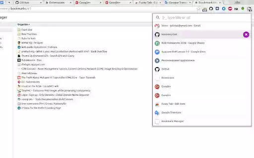 Fuzzy Tab  from Chrome web store to be run with OffiDocs Chromium online