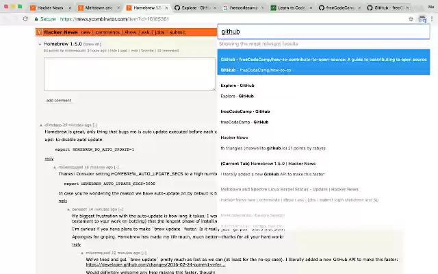 Fuzzy Tab Search  from Chrome web store to be run with OffiDocs Chromium online