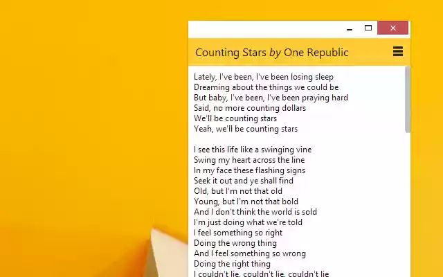 Gaana Lyrics App  from Chrome web store to be run with OffiDocs Chromium online