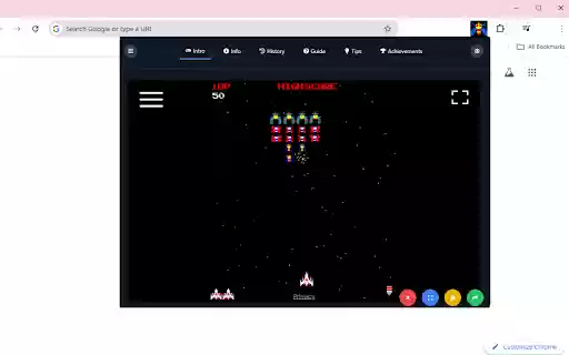 Galaga EE  from Chrome web store to be run with OffiDocs Chromium online