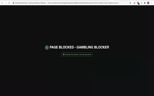 Gambling Blocker | CasinosAnalyzer Blocker  from Chrome web store to be run with OffiDocs Chromium online