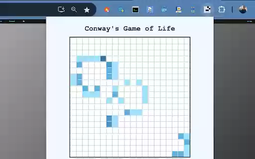 Game of Life Extension from Chrome web store to be run with OffiDocs Chromium online Game of Life Extension from Chrome web store to be run with OffiDocs Chromium online