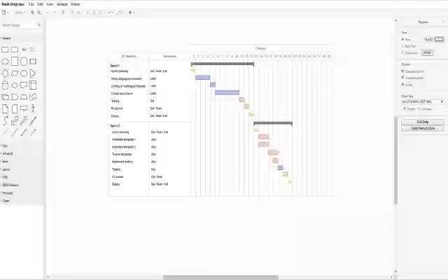 Gantt Chart  from Chrome web store to be run with OffiDocs Chromium online