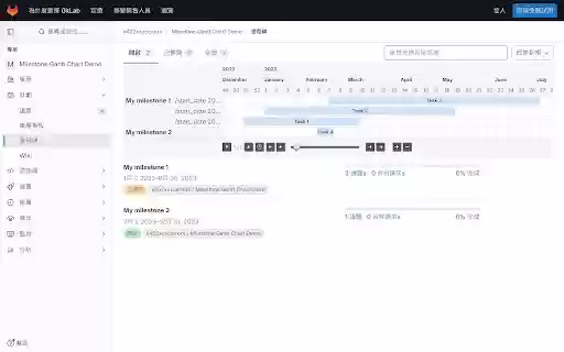 Gantt Chart plugin: for GitLab  from Chrome web store to be run with OffiDocs Chromium online