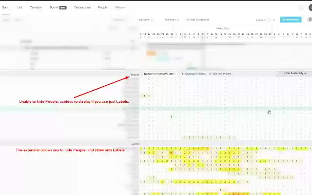 Gantting  from Chrome web store to be run with OffiDocs Chromium online