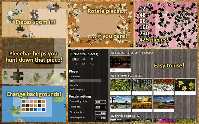 Gardens Jigsaw Puzzles  from Chrome web store to be run with OffiDocs Chromium online