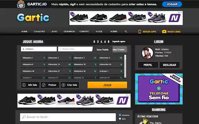 Gartic Dark Theme  from Chrome web store to be run with OffiDocs Chromium online