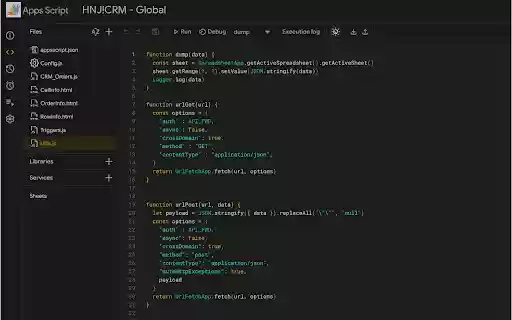 GAS IDE Enhancer de Chrome Web Store se ejecutará con OffiDocs Chromium en línea