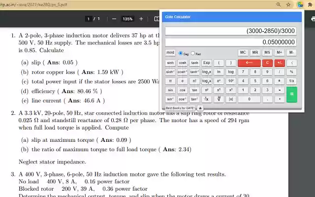 GATE CALCULATOR  from Chrome web store to be run with OffiDocs Chromium online