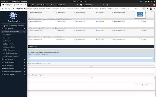 Gazi obs anket doldurma from Chrome web store to be run with OffiDocs Chromium online Gazi obs anket doldurma from Chrome web store to be run with OffiDocs Chromium online