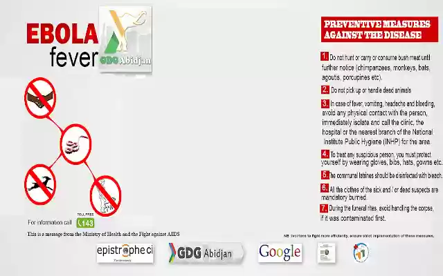 GDG Abidjan prevention theme ebola  from Chrome web store to be run with OffiDocs Chromium online