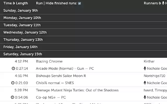GDQ Schedule Enhancement  from Chrome web store to be run with OffiDocs Chromium online