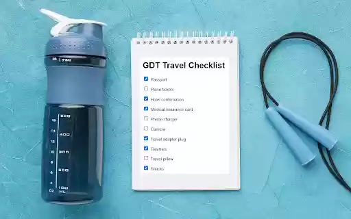 GDT Travel Checklist  from Chrome web store to be run with OffiDocs Chromium online