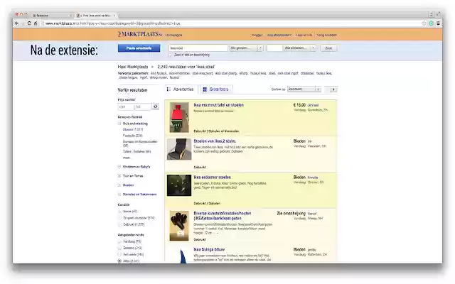 Geen advertenties op Marktplaats from Chrome web store to be run with OffiDocs Chromium online Geen advertenties op Marktplaats from Chrome web store to be run with OffiDocs Chromium online