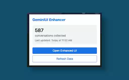 GeminiUI Enhancer  from Chrome web store to be run with OffiDocs Chromium online