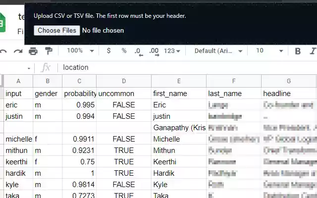 Gender Classifier  from Chrome web store to be run with OffiDocs Chromium online