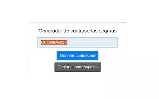Generador de contraseñas seguras  from Chrome web store to be run with OffiDocs Chromium online