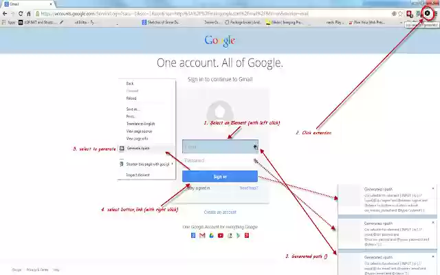 generate Xpath  from Chrome web store to be run with OffiDocs Chromium online