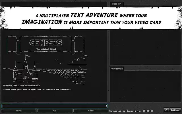 Genesis MUD  from Chrome web store to be run with OffiDocs Chromium online
