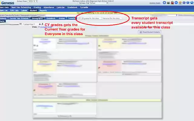Genesis: Whole Class Transcript  from Chrome web store to be run with OffiDocs Chromium online