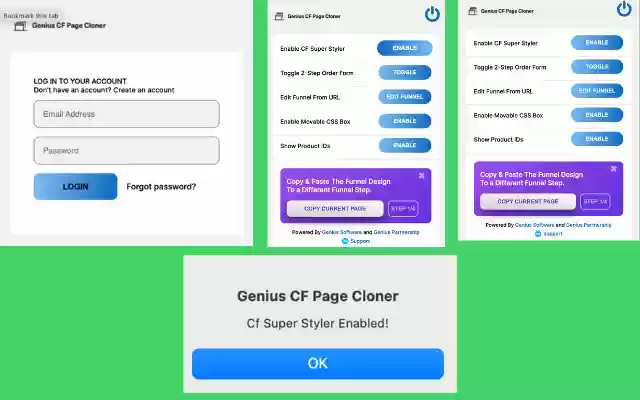Genius CF Page Cloner  from Chrome web store to be run with OffiDocs Chromium online