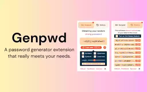 Genpwd | Strong Password Generator from Chrome web store to be run with OffiDocs Chromium online Genpwd | Strong Password Generator from Chrome web store to be run with OffiDocs Chromium online