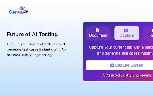 GenQE AI Assisted Quality Engineering  from Chrome web store to be run with OffiDocs Chromium online
