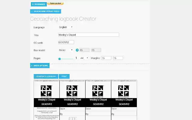 Geocaching Logbook Creator  from Chrome web store to be run with OffiDocs Chromium online