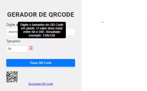 Gerador de QRCode  from Chrome web store to be run with OffiDocs Chromium online