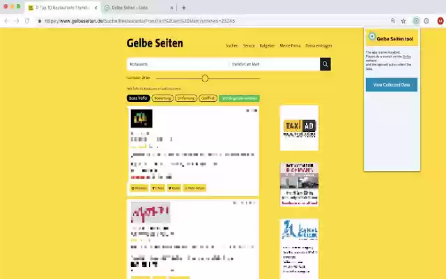 German Yellow Page Exporter  from Chrome web store to be run with OffiDocs Chromium online