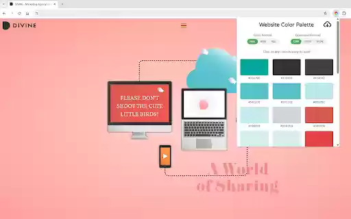 Get Color Palette from Website  from Chrome web store to be run with OffiDocs Chromium online