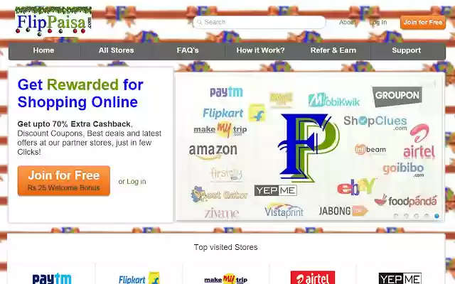 Get Extra Cashback, Coupons FlipPaisa from Chrome web store to be run with OffiDocs Chromium online Get Extra Cashback, Coupons FlipPaisa from Chrome web store to be run with OffiDocs Chromium online