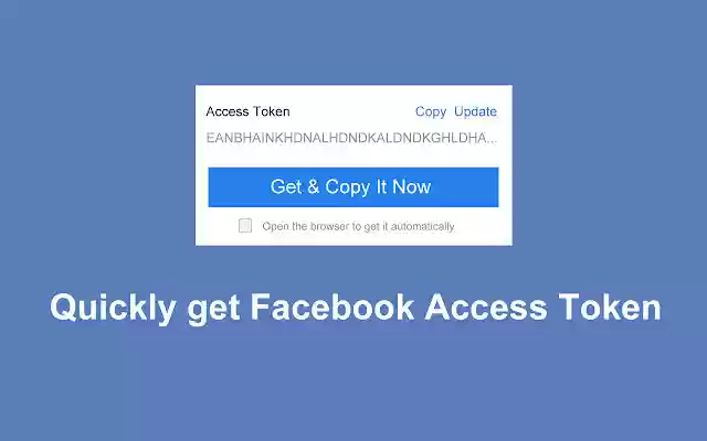 Get Facebook Access Token from Chrome web store to be run with OffiDocs Chromium online Get Facebook Access Token from Chrome web store to be run with OffiDocs Chromium online