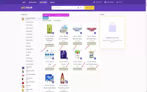 Getir Market Fiyat Karşılaştırması  from Chrome web store to be run with OffiDocs Chromium online