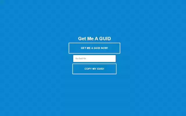 Get Me A GUID from Chrome web store to be run with OffiDocs Chromium online Get Me A GUID from Chrome web store to be run with OffiDocs Chromium online