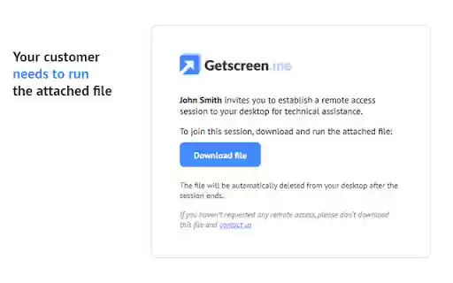 Getscreen.me Self Hosted  from Chrome web store to be run with OffiDocs Chromium online