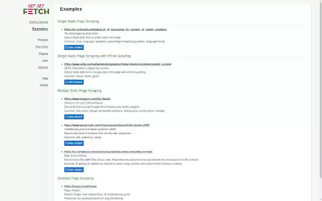 get set, Fetch! web scraper from Chrome web store to be run with OffiDocs Chromium online get set, Fetch! web scraper from Chrome web store to be run with OffiDocs Chromium online