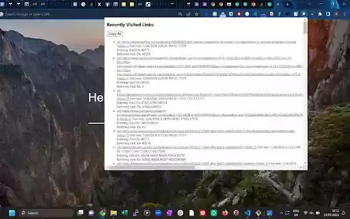 Get URL History  from Chrome web store to be run with OffiDocs Chromium online