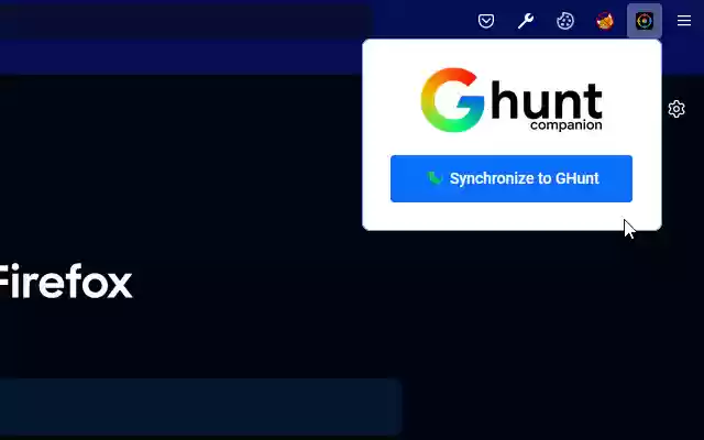 Chrome ウェブストアの GHunt Companion を OffiDocs Chromium オンラインで実行