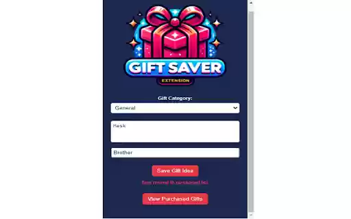 Gift Idea Saver  from Chrome web store to be run with OffiDocs Chromium online