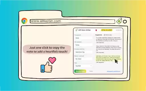 Gift Note Writer  from Chrome web store to be run with OffiDocs Chromium online