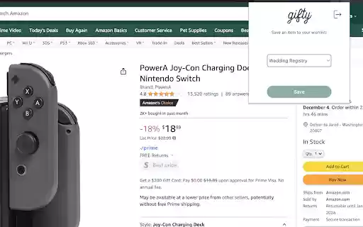 gifty  from Chrome web store to be run with OffiDocs Chromium online